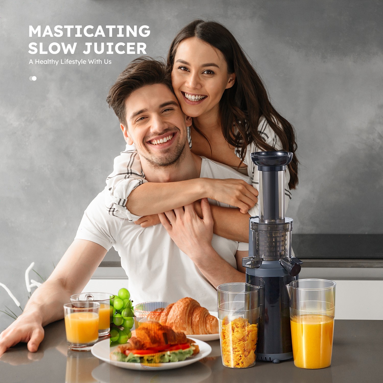 Cold Press Juicer, Masticating Juice Extractor, Compact, BPA-Free, Easy Clean gallery