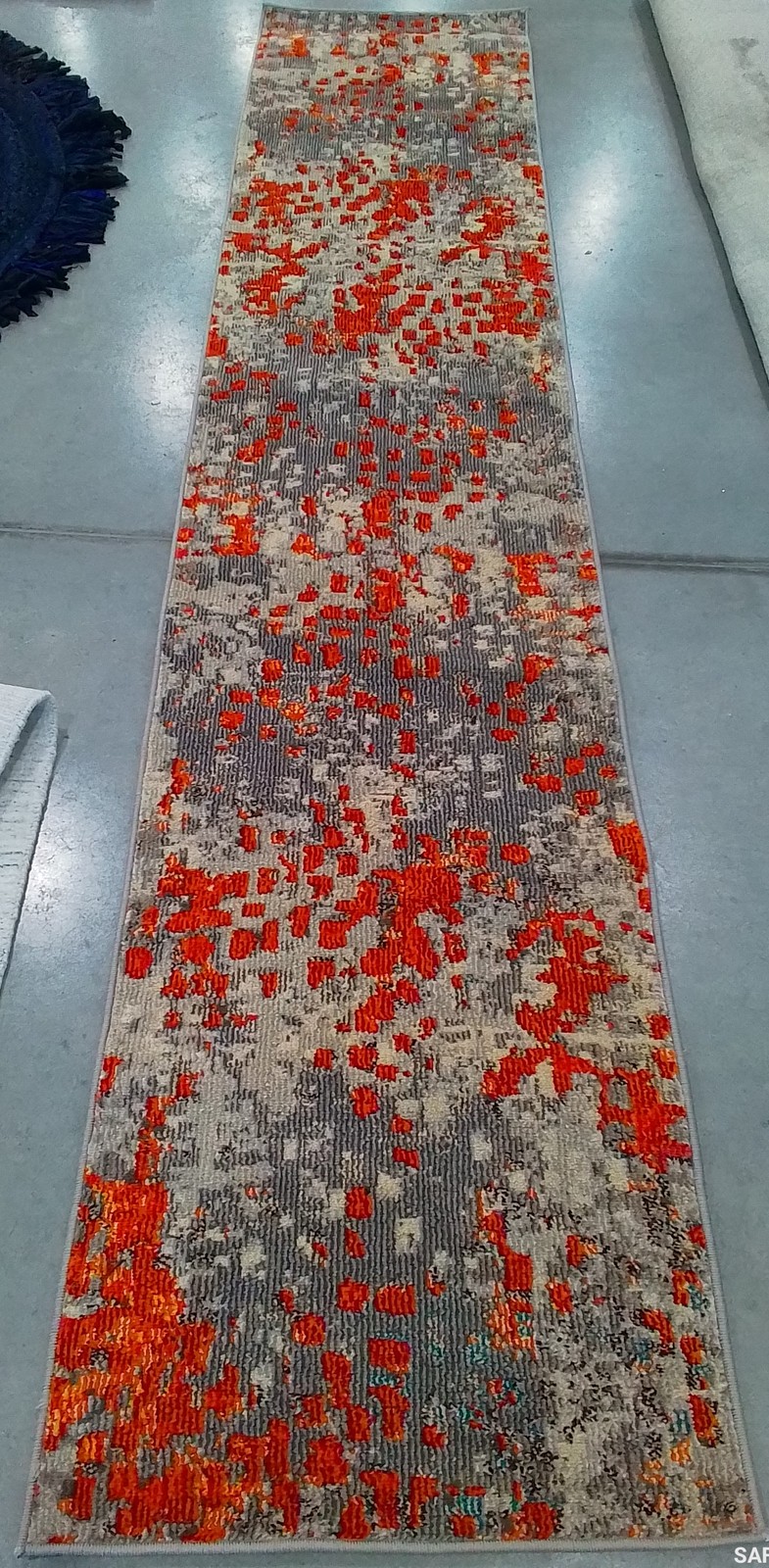 GREY / ORANGE 2'-2" x 10'-0" Flaw in Rug, Reduced Price 1172790077 MAD425H-210 gallery
