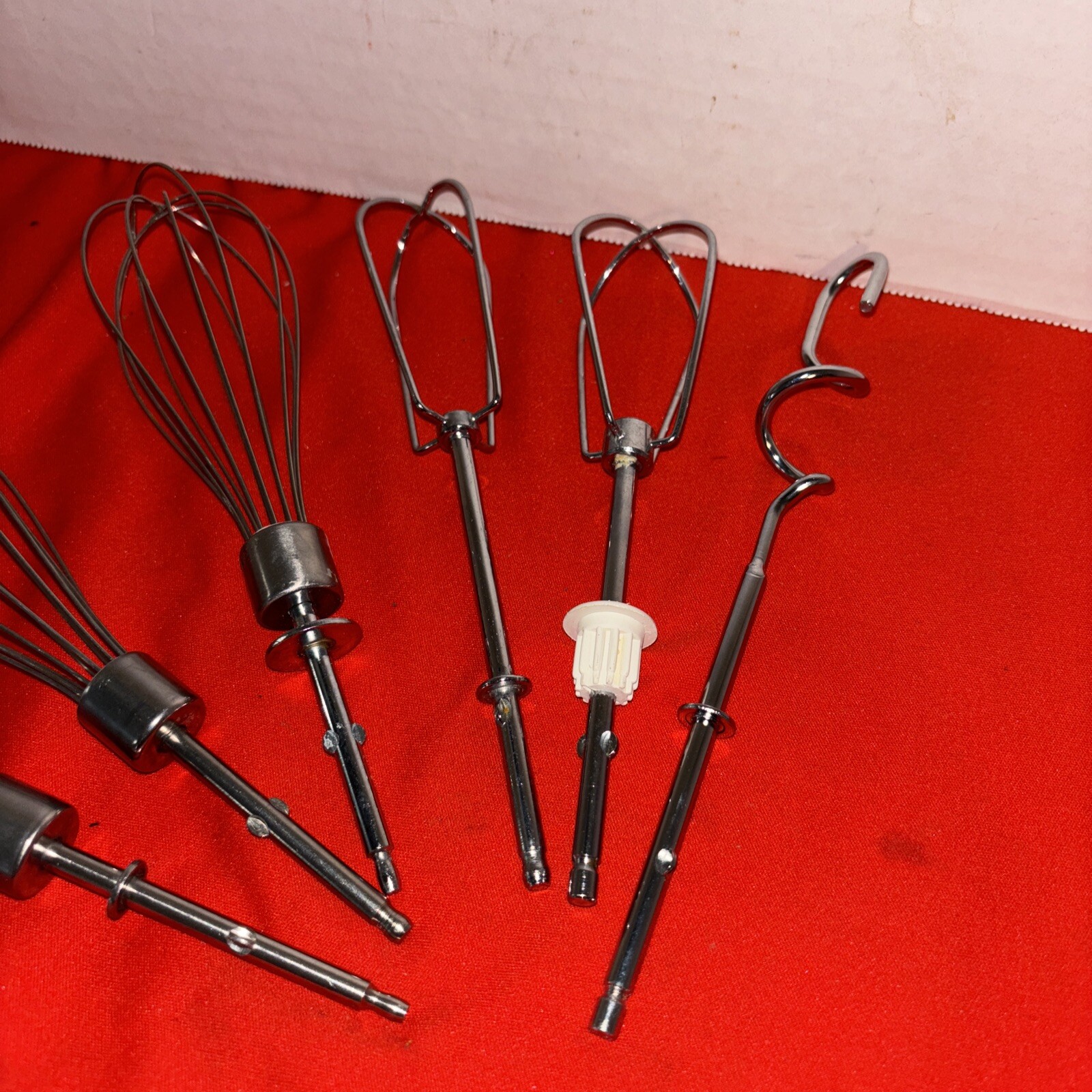 *Replacement* Unbranded-Generic Standard Set Of 6 Silver Toned Whisks- DoughHook gallery