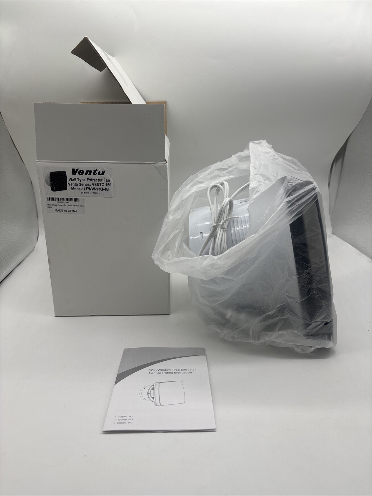 Venta VENTO 150 Wall Type Extractor Fan - LFWW-13Q-4B 110V 60Hz 18W Black gallery