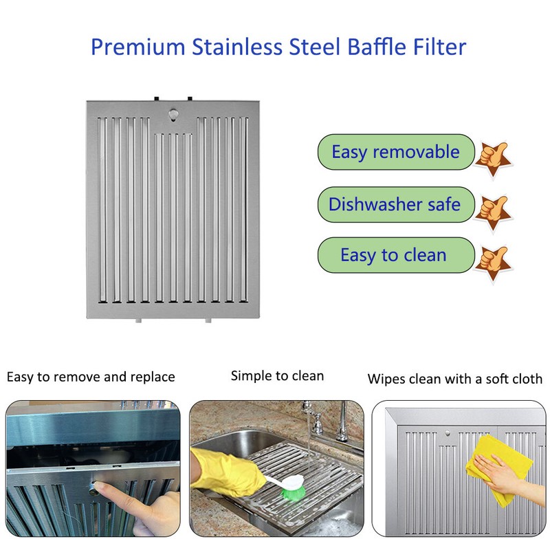 Wall Mounted Range Hood 30 inch Stainless Steel Filters 450CFM Cook Vent New gallery