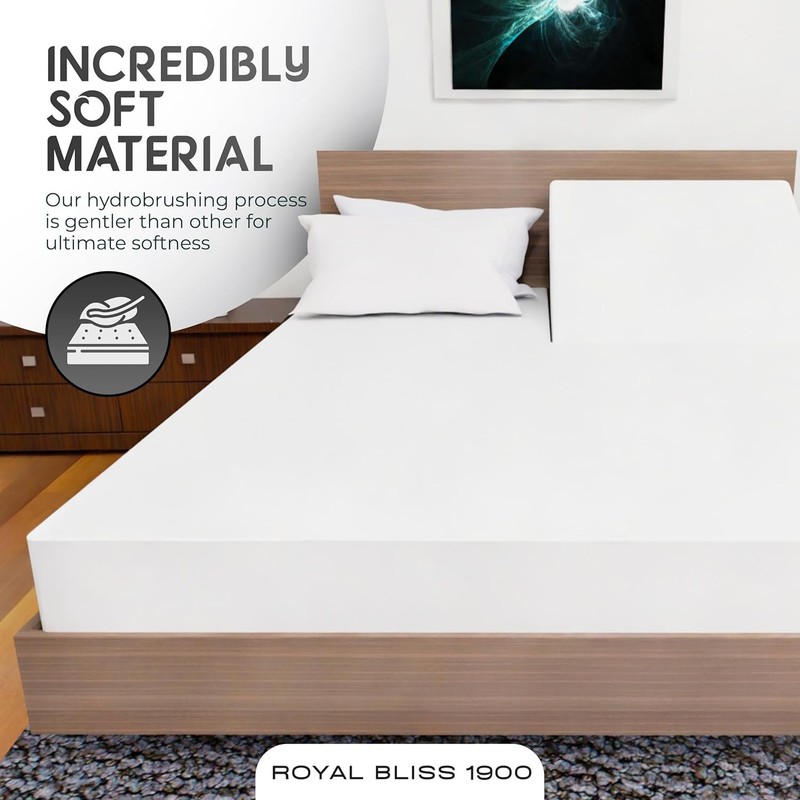 King Size Split Top Flex Head Sheet Set Egyptian Quality Deep Pocket Bed Sheets gallery