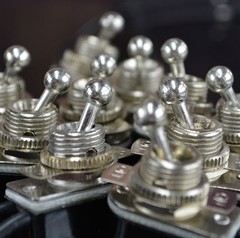 10-Pack On/Off Toggle Switch – Nickel Plated – 6A/120V – Steampunk Switch 2-Wire