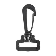 Black Plastic Swivel Snap Hook by Paracord Planet – For 1 Inch Webbing & Straps