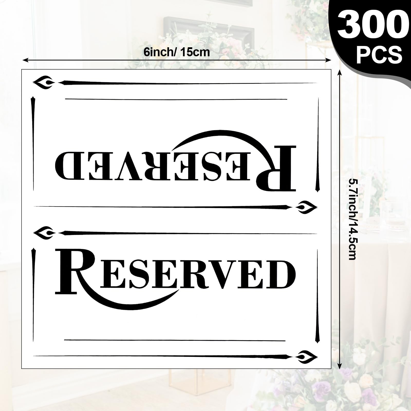 Resurhang 300 Pcs Paper Table Reserved Sign 6 x 5.7 inches, as pictures shown gallery