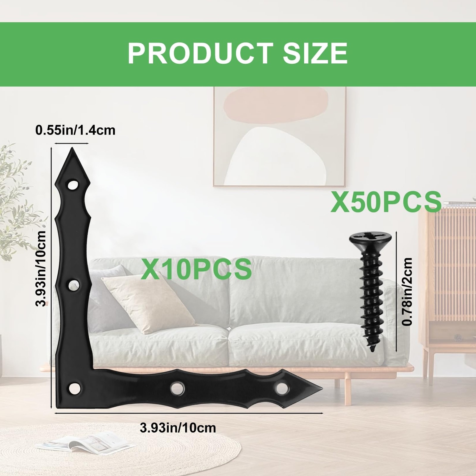 Decorative Corner Brackets, 10pcs Barn Door Sliding Door L-Shape Corner Brace... gallery