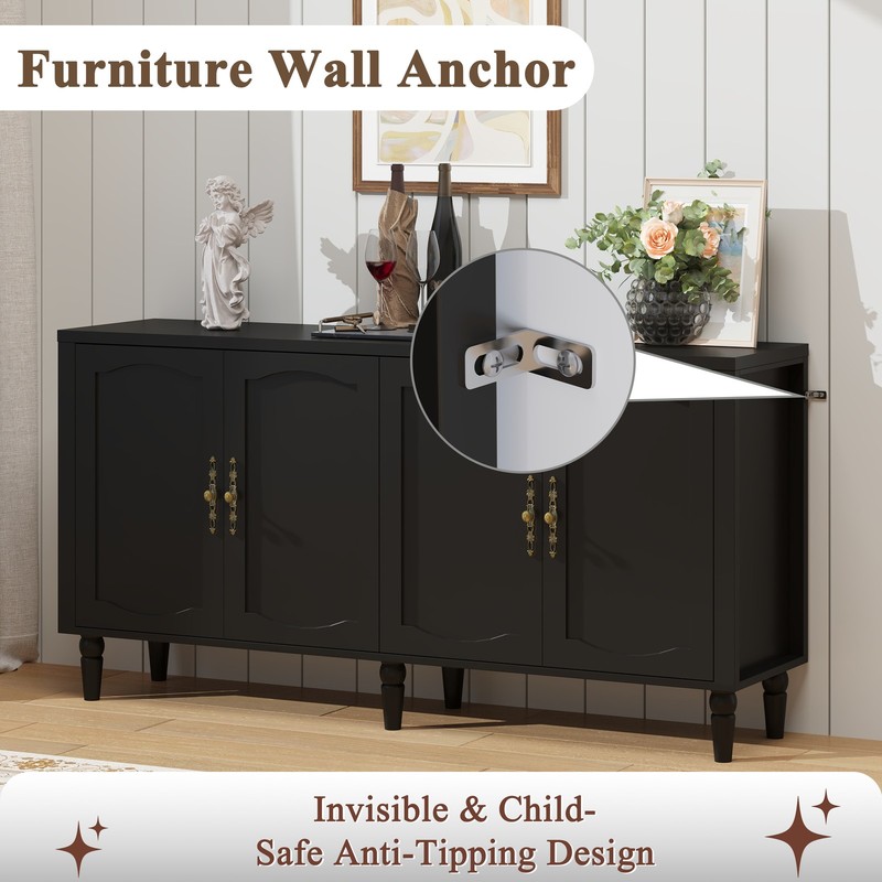 Buffet Cabinet Sideboard with Storage,63"Modern Storage Cabinet Sideboard Buffet gallery