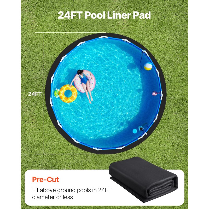 24ft Round Pool Liner Pad for Above Ground Pools Prevents Punctures Pool gallery