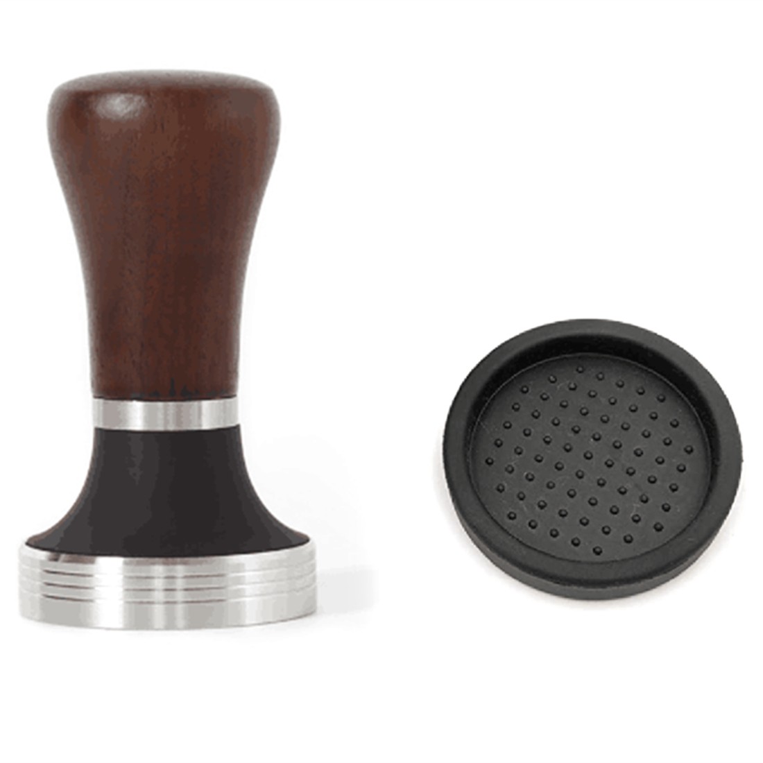 Walnut Handle Coffee Tamper 51mm, Espresso Hand Tamper 51mm,304 Stainless4082 gallery