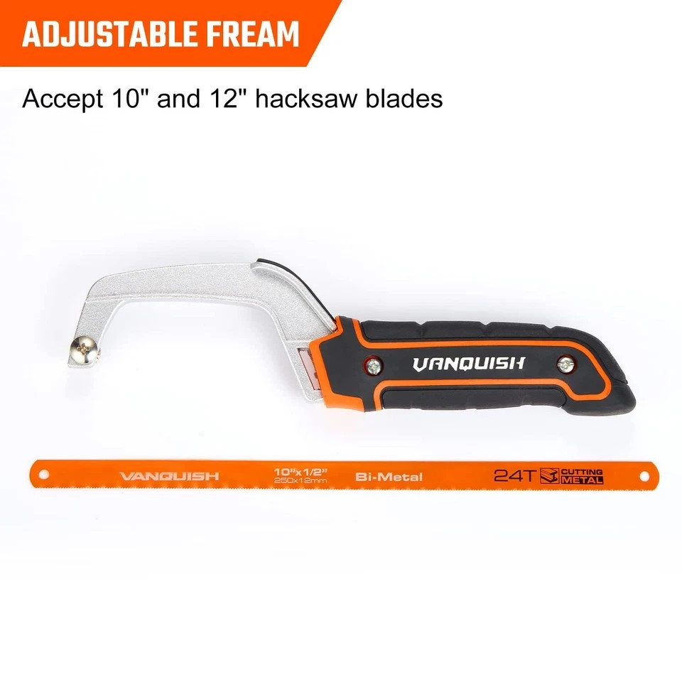 VANQUISH Aluminum Frame Mini Wood Hack Saw Metal Cutter Hand Hacksaw 4851 gallery
