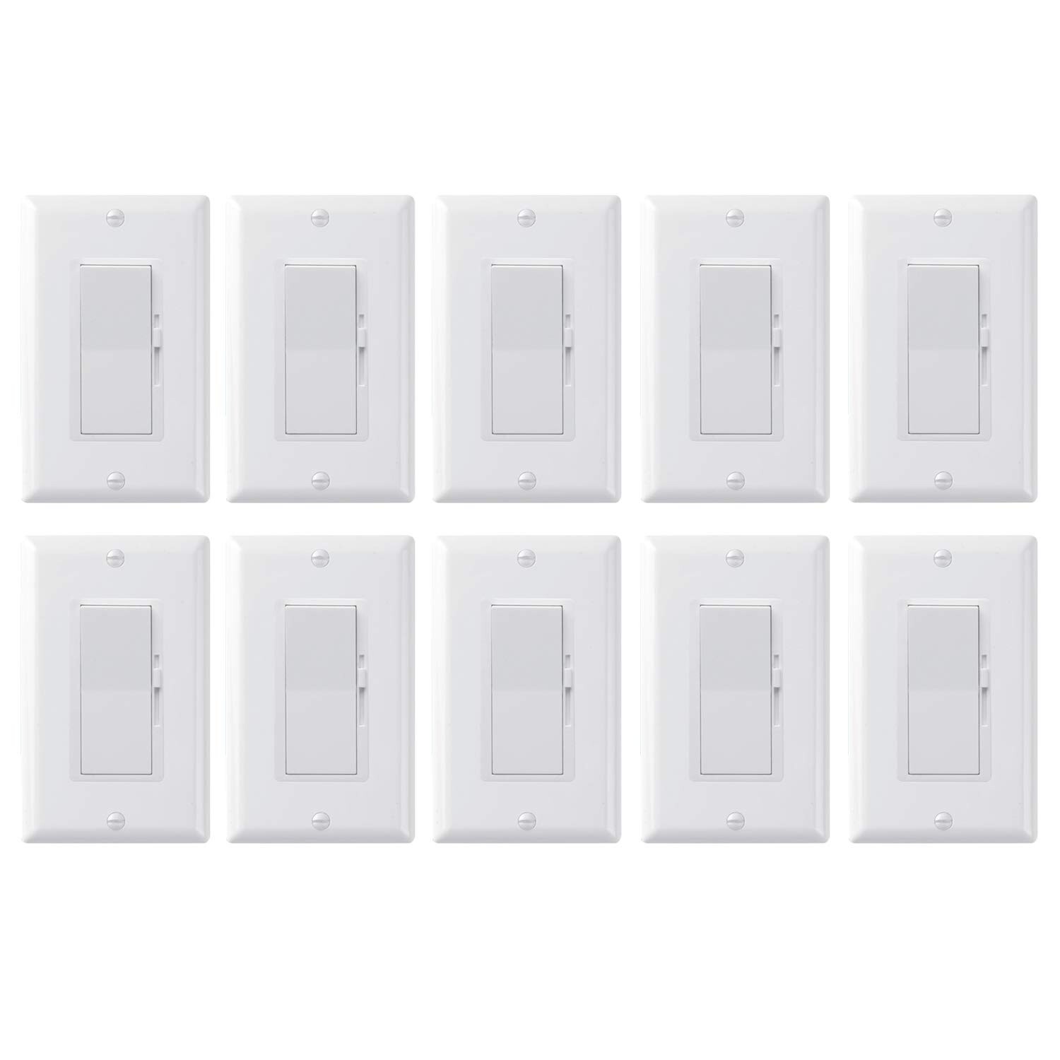 Decora Dimmer Light Switch Single Pole / 3-Way - LED / Incandescent / CFL 10 PK gallery