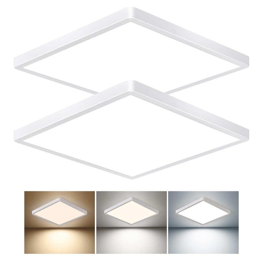 12 Inch Square LED Flush Mount Ceiling Light, 30W, 3000LM Square Light Fixtur...