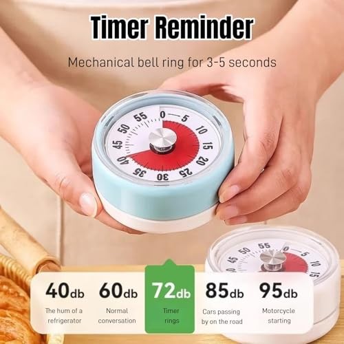 Kitchen Timer,Visual Timer,100% Mechanical Desk Timer,No Batteries gallery