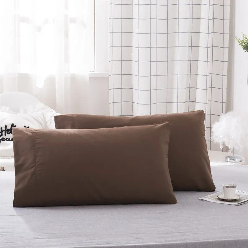 2 piece Luxurious Solid Color Pillowcase Comfortably Soft and Hypoallergenic Pil gallery