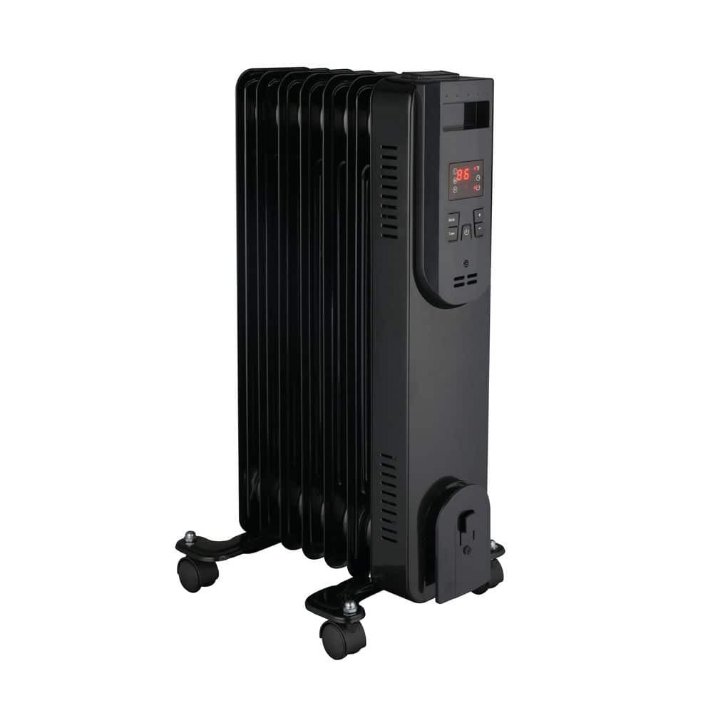Konwin 1500W Oil Filled Radiator Space Heater Black Indoor w Remote Control gallery
