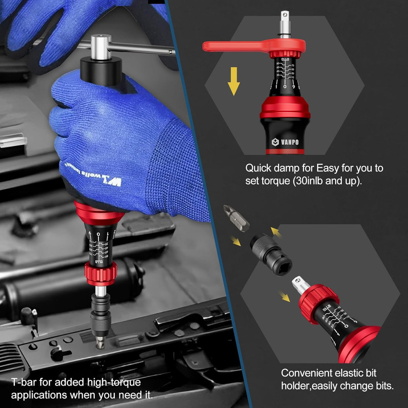 Precision Torque Screwdriver Set 10-80 In-Lb, 99-Piece Kit for Repairs gallery