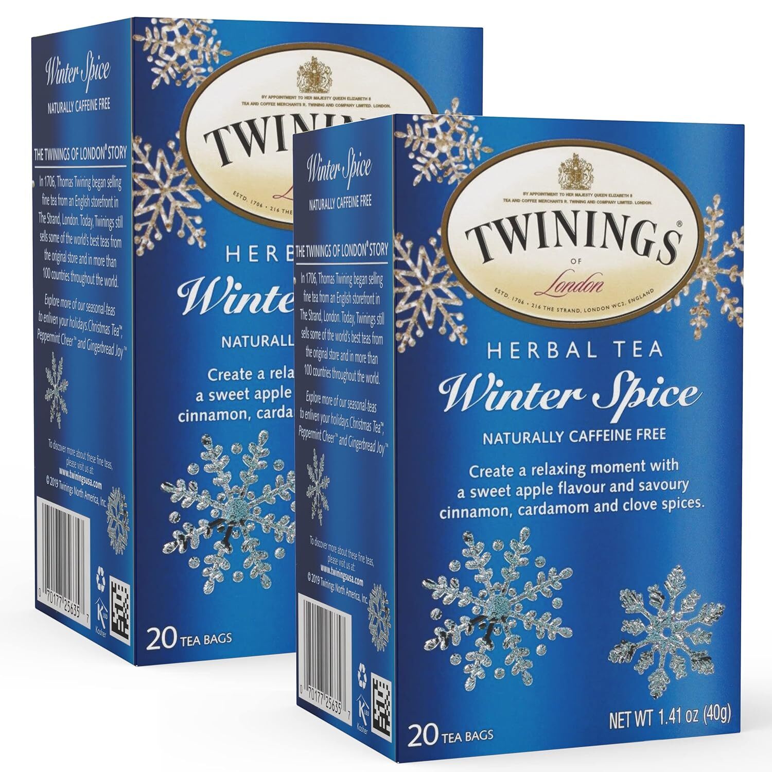 2 Pack - Twinings Winter Spice Caffeine Free Herbal Tea Bags, 20 Count gallery