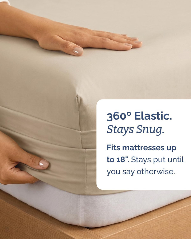 100% Rayon Derived from Bamboo - Bamboo Sheets Full Size - Cooling Sheets gallery
