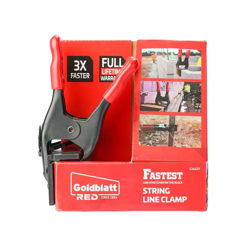 Goldblatt String Line Clamp 1-Pair Masonry Tool Quick One-Hand Use Durable Grip gallery