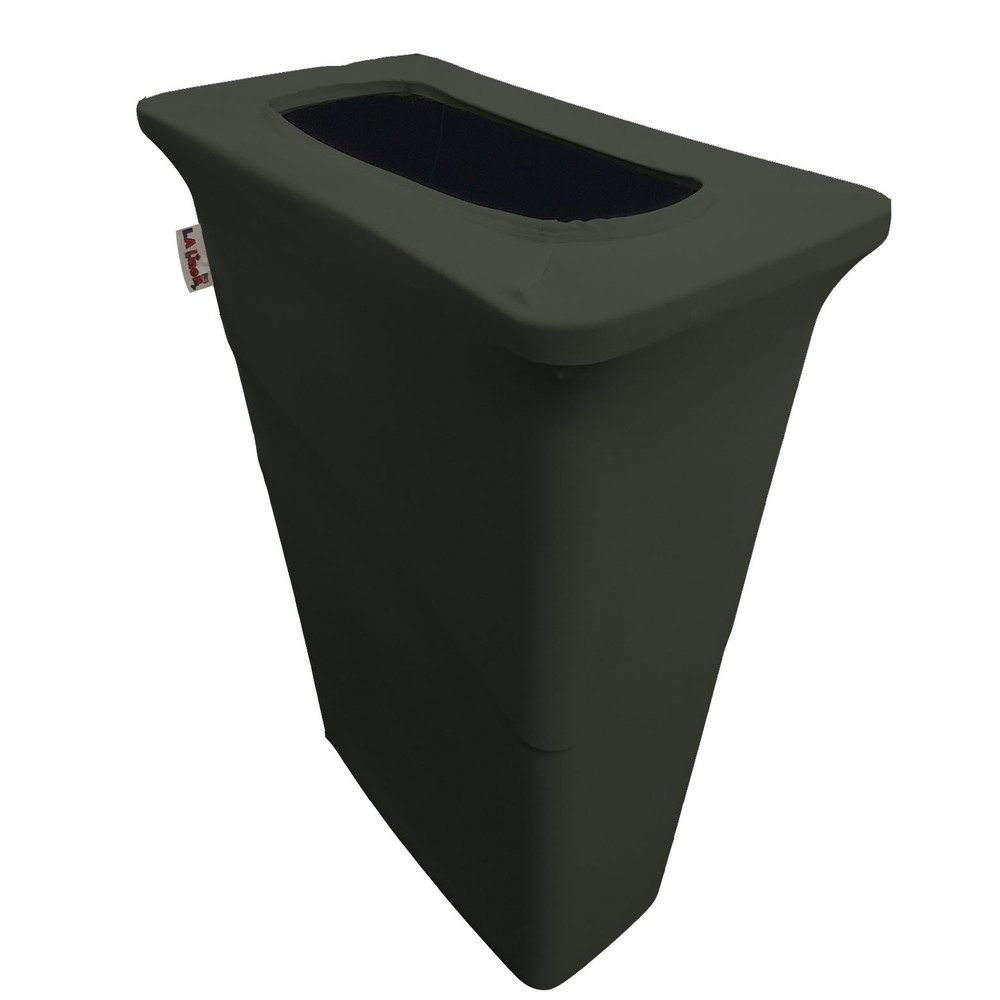 LA Linen Stretch Spandex Trash Can cover for Slim Jim 23-Gallon. Made in USA