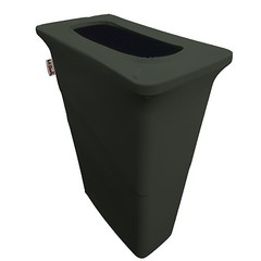 LA Linen Stretch Spandex Trash Can cover for Slim Jim 23-Gallon. Made in USA