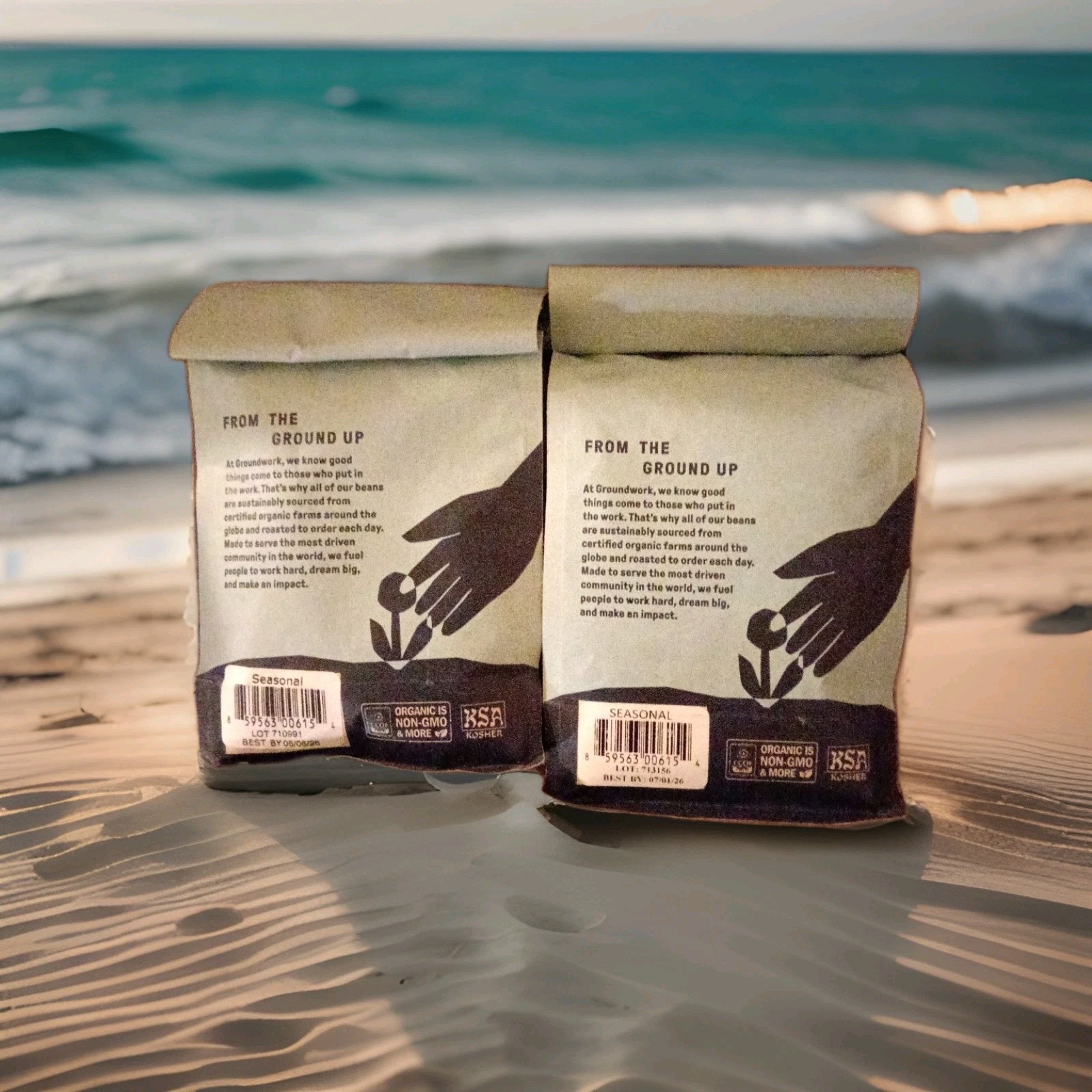 Groundwork Coffee, Organic Golden Hour, Light Roast, Whole Bean, 12 oz (2 Pack) gallery