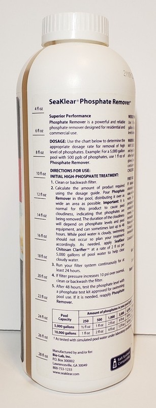 SeaKlear Phosphate Remover For Residential & Commercial Pools 90207SKR - 1 QUART gallery
