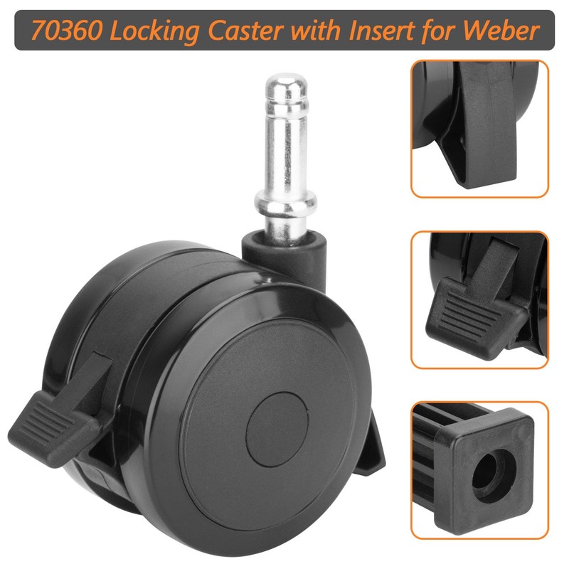 70360 Locking Caster with Insert for Weber Spirit Grill Parts 2009-2012, for ... gallery