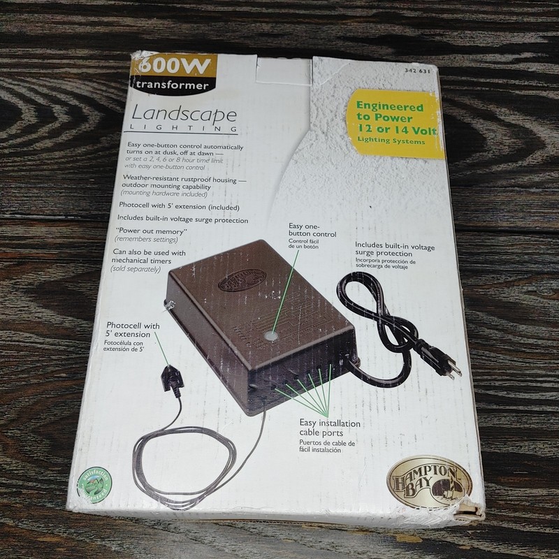 Low Voltage 600-Watt Landscape Transformer Power 12v or 14v System Hampton Bay gallery