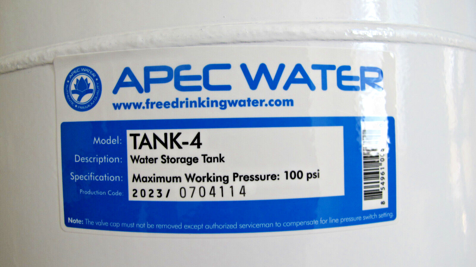 Apec TANK4 For Aqua Optima Evolve Water Filter White gallery