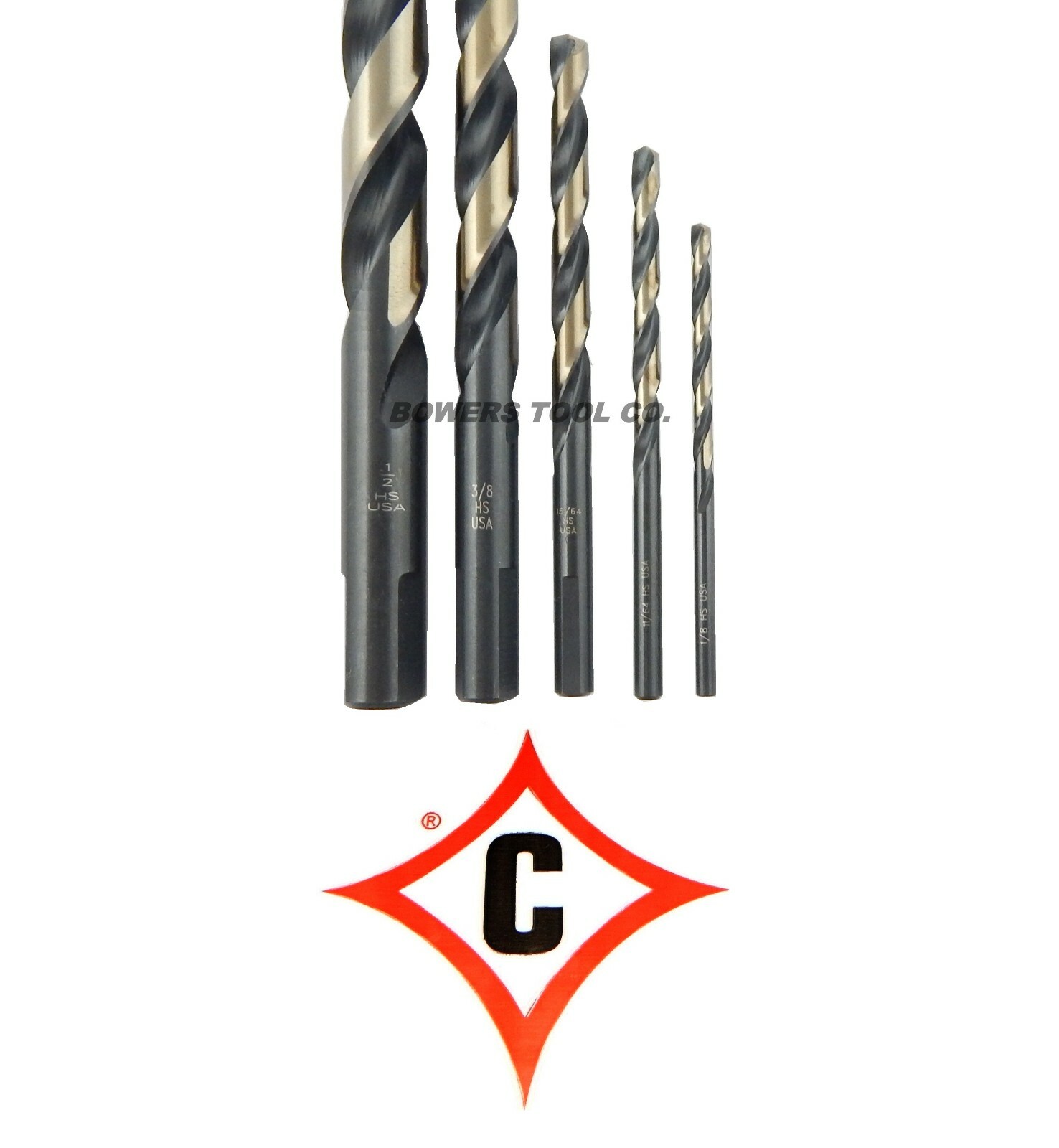 Cle Line 29pc Jobber Drill Bit Set HI-Moly M7 Black & Gold 3 Flats 1/16-1/2 USA gallery