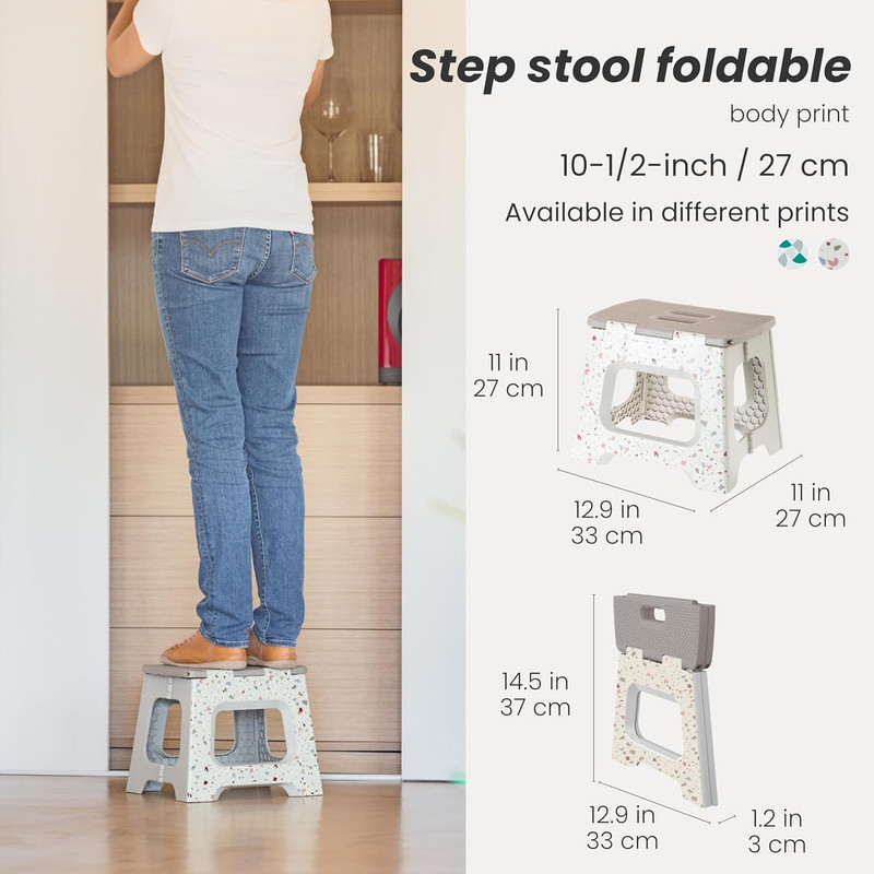 Vigar Compact Folding Step Stool - 10-1/2 Inch Foldable Step Stool for Adults, L gallery