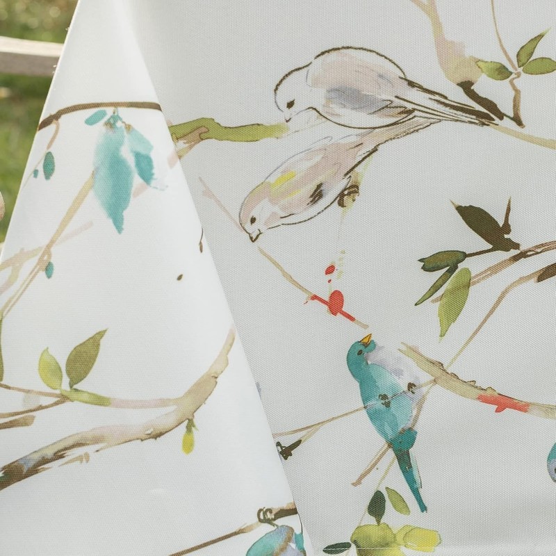 Spillproof Spring/Summer Durable Heavyweight Fabric Indoor Outdoor Tablecloth... gallery