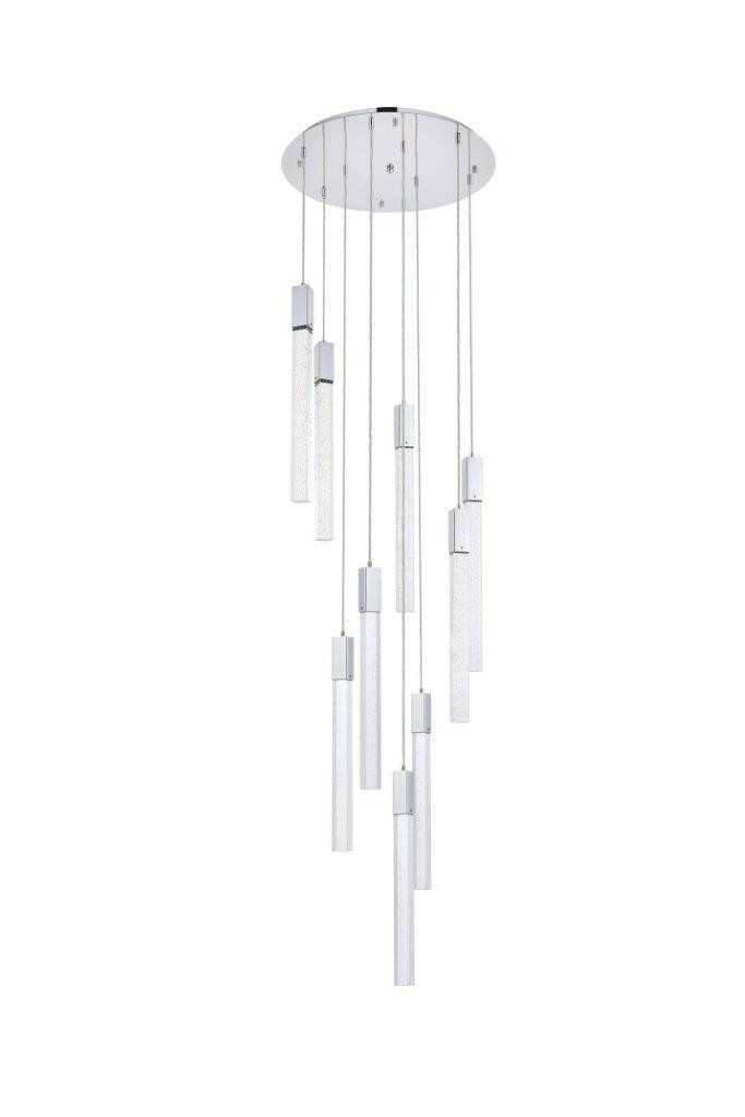 Chandelier Crystal Light Fixture Pendant Chrome Modern Foyer Living Dining Room gallery