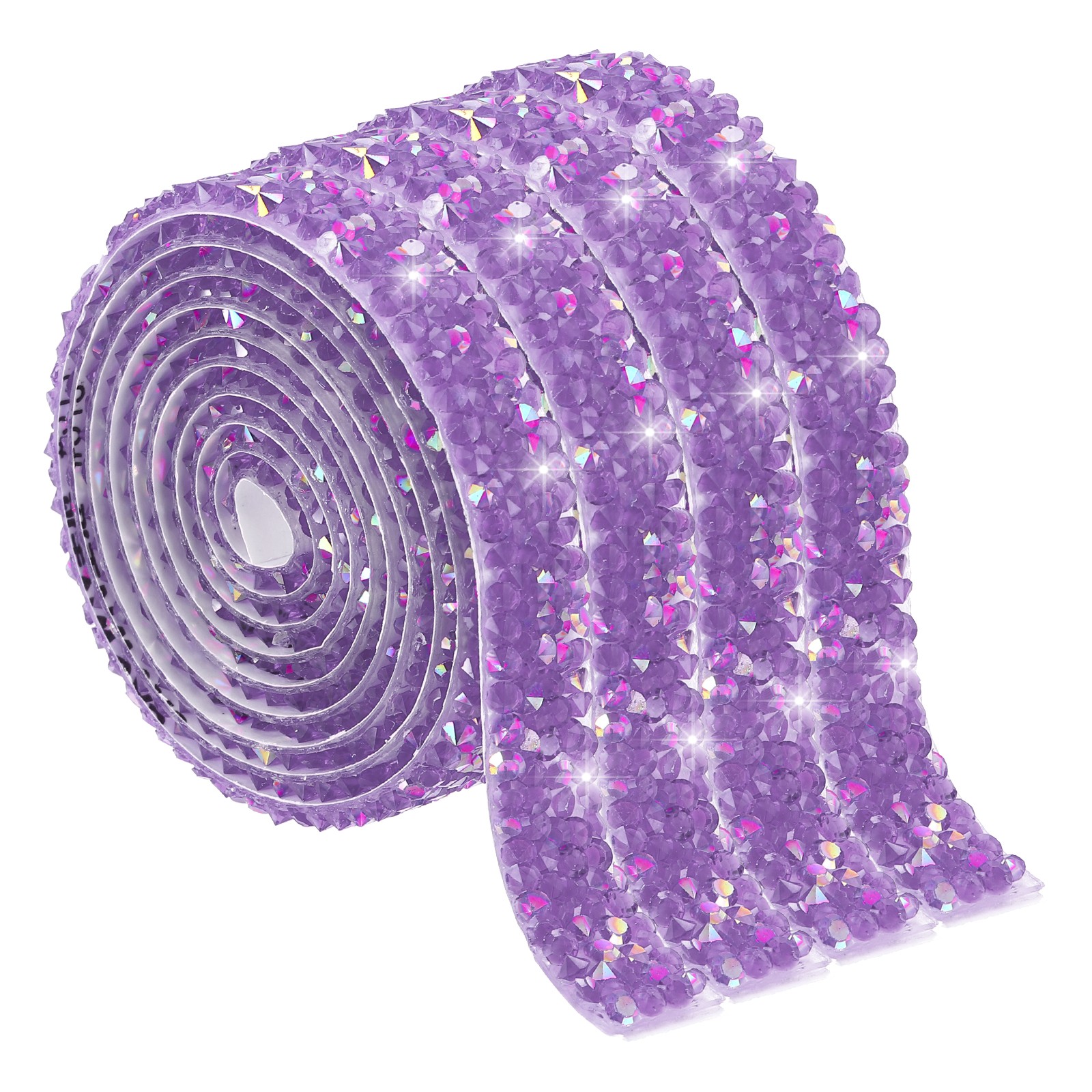 4 Yards Self-Adhesive Rhinestone Ribbon Roll (Dark Purple, 10mm/0.39" Wide) gallery