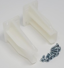 2-Pack White Drawer Slide Rear Socket Blum Euro Cabinet Drawer Slides, Right & L