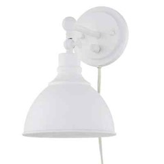 Home Decorators Collection Franklin 1-Light Wired Sconce in Distressed White