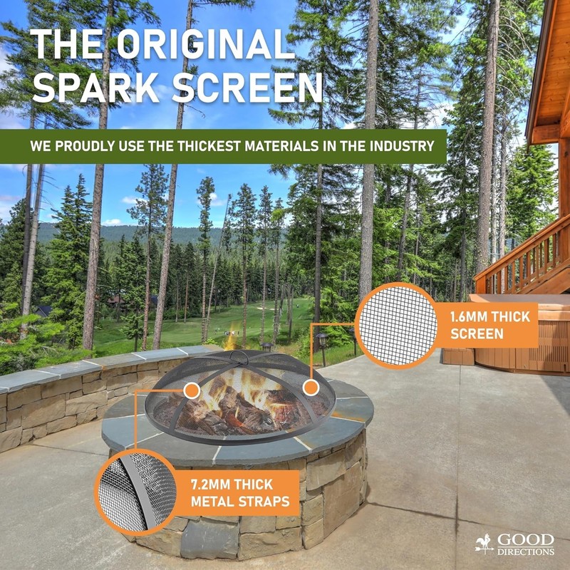 27 Inch Diameter Fire Pit Spark Screen, Strong Alloy Steel for Long Lasting Use gallery