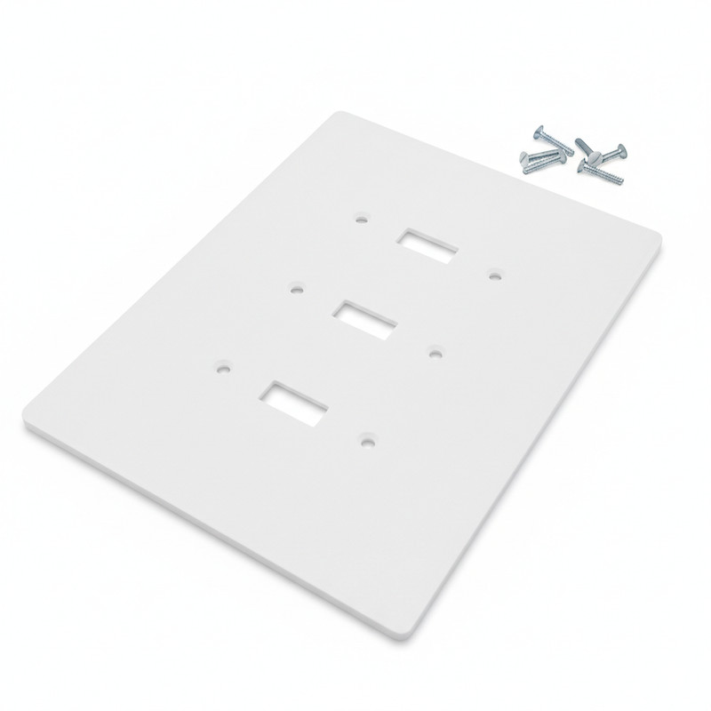6"x8" Oversize Toggle Light Switch Cover, Large Wall Plate, 3-Gang, White gallery