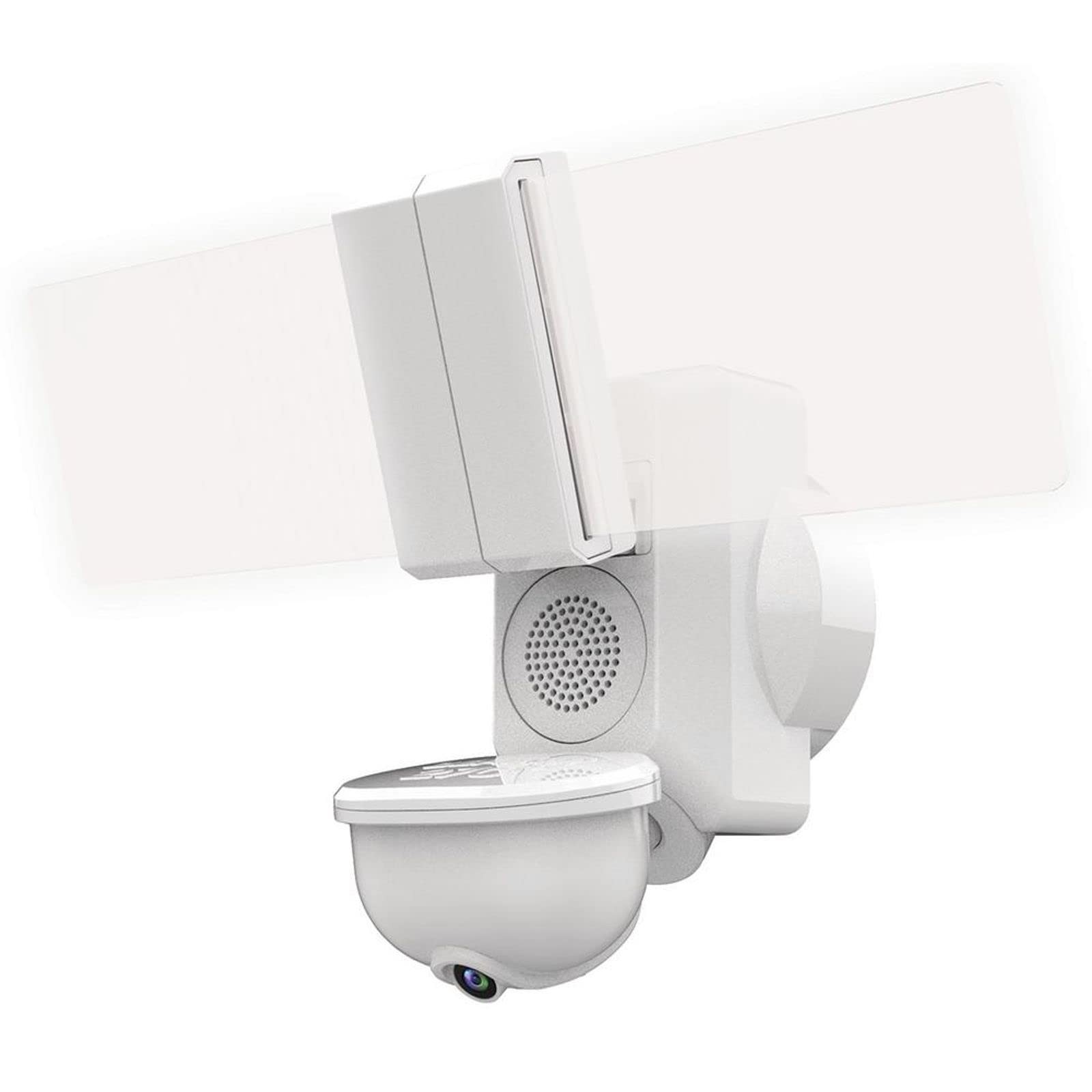 Video Wi-Fi Connected White Wired EdgeLit Motion Activated Outdoor Security gallery