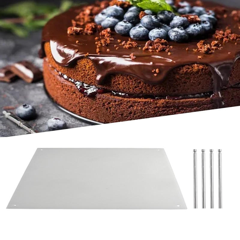 Cake Stand Easy To Clean Square Three-dimensional 1 Pc 15cm/20cm/25.4cm/30cm gallery