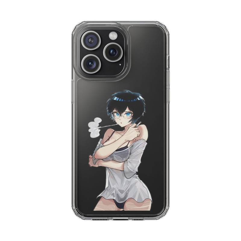 Kowloon Generic Romance, Reiko Kujirai Smokes iPhone 15/16 Series Clear Cases