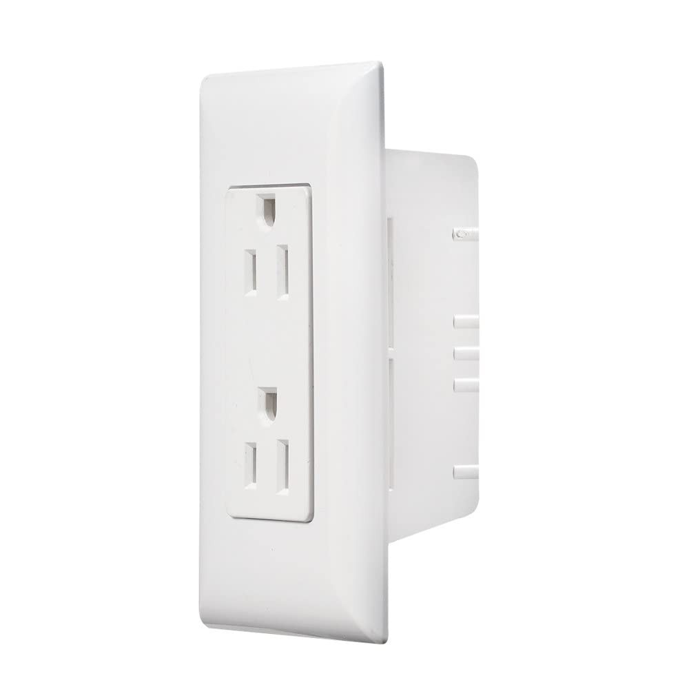 White RV Electrical Outlet Durable Design Easy Installation for Motorhome Power gallery