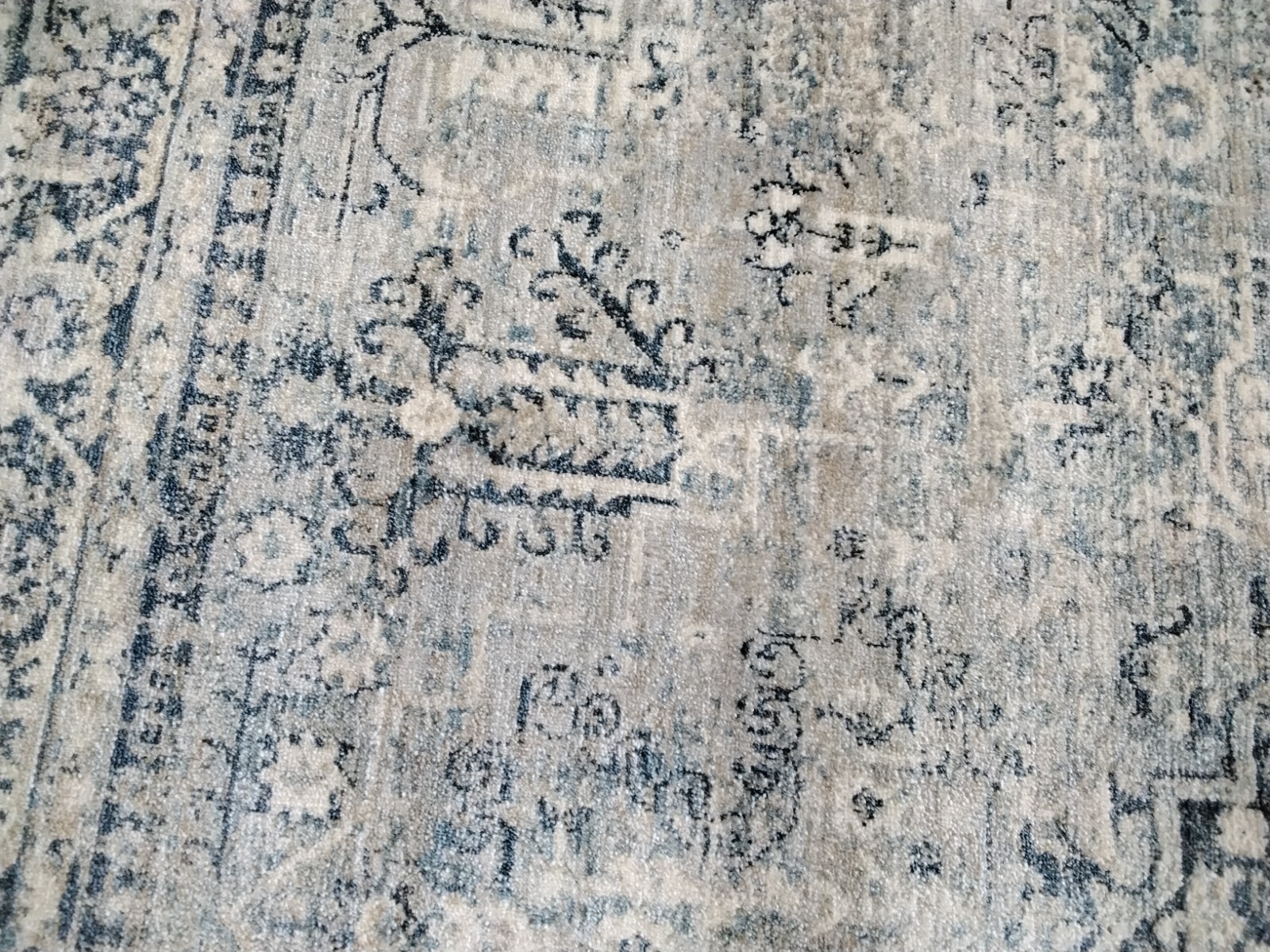 BLUE / GREY 5' X 8' Back Stain Rug Reduced Price 1172735692 VIC933F-5 gallery