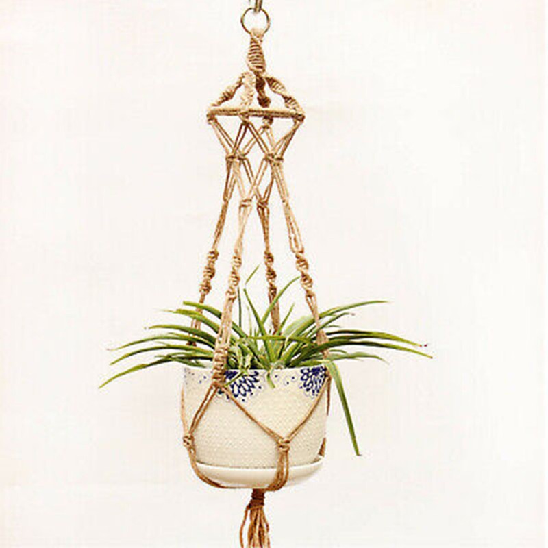 Handmade Flower Pot Hanging Baskets Macrame Plant Hanger Flowerpot Holder Net gallery
