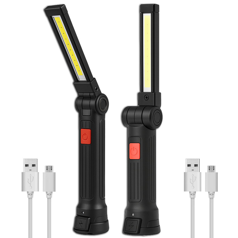 Rechargeable LED COB Work Light Mechanic Flashlight Lamp Magnetic Base Bright gallery