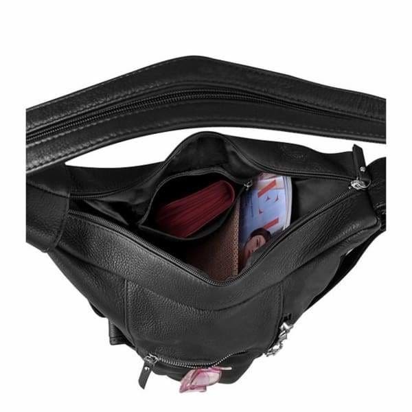Roma Leathers Snap Buckle Lockable Convertible Backpack 2