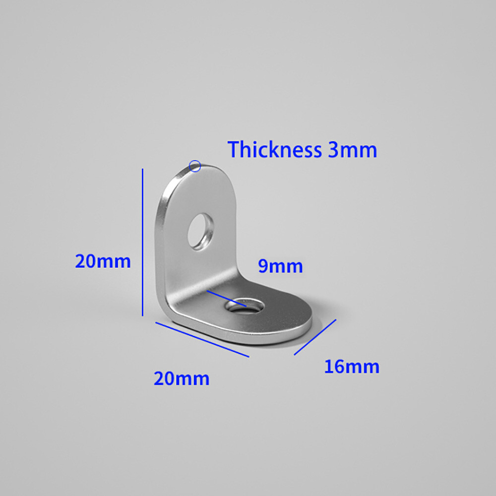 304 Stainless Steel Right Angle Bracket Corner Brace Joint Shelf Support L-Shape