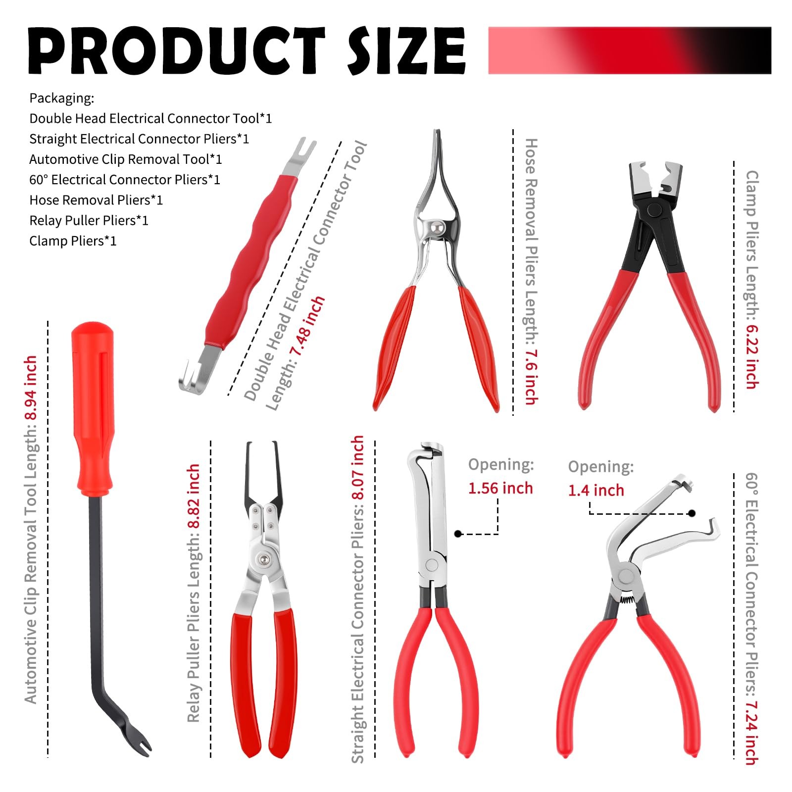 7PCS Automotive Electrical Terminal Connector Separator Removal Tool Kit,60°/... gallery