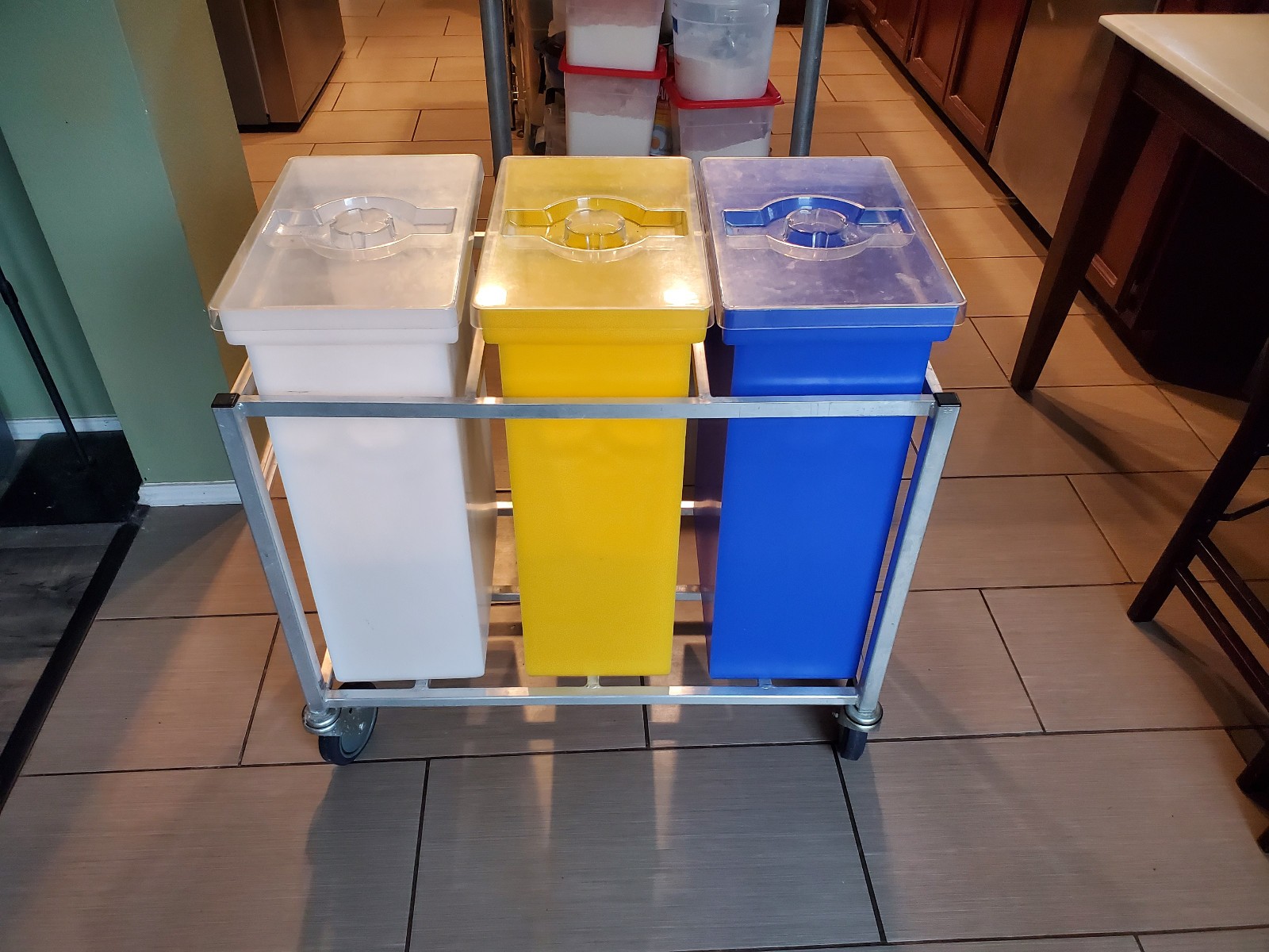 Baker's Lane 30 Gallon / 480 Cup Mobile Triple Ingredient Bin gallery